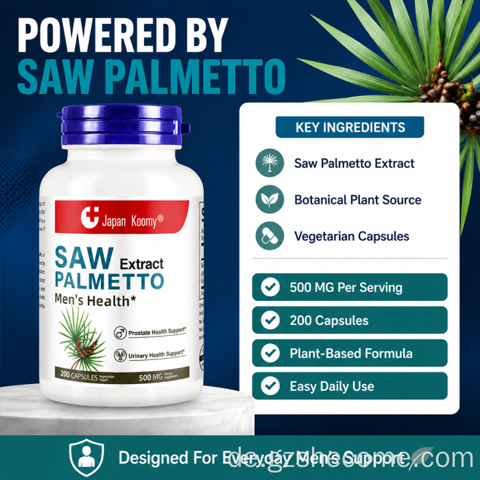 Shecome Saw Palmetto Kapseln zur Unterstützung der Prostata
